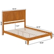 Nantucket Queen Solid Wood Low Profile Platform Bed in Light Toffee