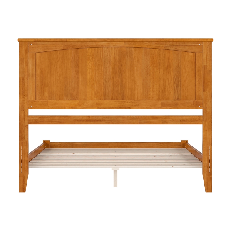 Nantucket Queen Solid Wood Low Profile Platform Bed in Light Toffee