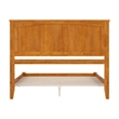 Nantucket Queen Solid Wood Low Profile Platform Bed in Light Toffee