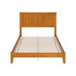Madison Full Solid Wood Low Profile Platform Bed in Light Toffee
