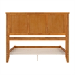 Madison Queen Solid Wood Low Profile Platform Bed in Light Toffee