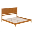 Madison King Solid Wood Low Profile Platform Bed in Light Toffee