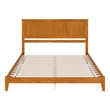 Madison King Solid Wood Low Profile Platform Bed in Light Toffee
