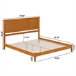 Madison King Solid Wood Low Profile Platform Bed in Light Toffee
