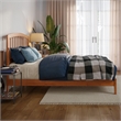 Richmond Full Solid Wood Low Profile Platform Bed in Light Toffee
