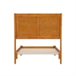 Portland Twin Solid Wood Low Profile Platform Bed in Light Toffee