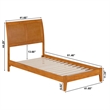 Portland Twin Solid Wood Low Profile Platform Bed in Light Toffee