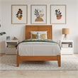 Portland Twin Solid Wood Low Profile Platform Bed in Light Toffee