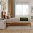 Portland Twin Solid Wood Low Profile Platform Bed in Light Toffee