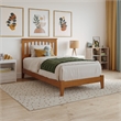 Mission Twin Solid Wood Low Profile Platform Bed in Light Toffee