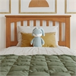 Mission Twin Solid Wood Low Profile Platform Bed in Light Toffee