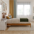 Mission Twin Solid Wood Low Profile Platform Bed in Light Toffee