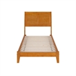 Portland Full Solid Wood Low Profile Platform Bed in Light Toffee