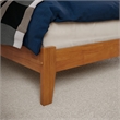 Mission Full Solid Wood Low Profile Platform Bed in Light Toffee