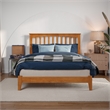 Mission Full Solid Wood Low Profile Platform Bed in Light Toffee