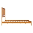 Mission Queen Solid Wood Low Profile Platform Bed in Light Toffee