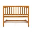 Mission Queen Solid Wood Low Profile Platform Bed in Light Toffee
