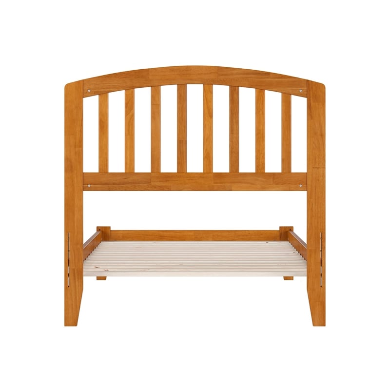 Richmond Twin XL Solid Wood Low Profile Platform Bed in Light Toffee