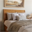 Portland Queen Solid Wood Low Profile Platform Bed in Light Toffee