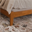 Portland King Solid Wood Low Profile Platform Bed in Light Toffee