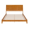 Portland King Solid Wood Low Profile Platform Bed in Light Toffee