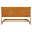 Portland King Solid Wood Low Profile Platform Bed in Light Toffee