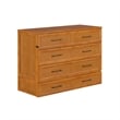 Tucson Full Wood Murphy Bed Chest with Mattress Drawer & Charger in Toffee