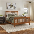 Brooklyn Queen Wood Foundation Bed with Matching Footboard in Light Toffee