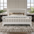 Brooklyn King Wood Foundation Bed with Matching Footboard in White