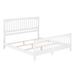 Brooklyn King Wood Foundation Bed with Matching Footboard in White