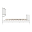 Camilla King Wood Low Profile Platform Bed with Matching Footboard in White