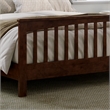 Camilla King Wood Low Profile Platform Bed with Matching Footboard in Walnut