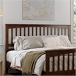 Camilla King Wood Low Profile Platform Bed with Matching Footboard in Walnut