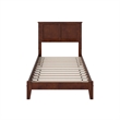 Madison Twin Solid Wood Low Profile Platform Bed in Walnut Brown