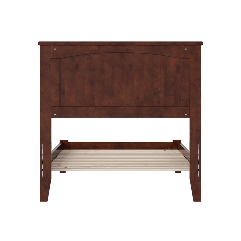 Nantucket Twin Solid Wood Low Profile Platform Bed in Walnut