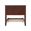 Nantucket Twin Solid Wood Low Profile Platform Bed in Walnut
