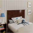 Nantucket Twin Solid Wood Low Profile Platform Bed in Walnut