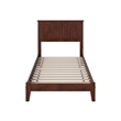Nantucket Twin Solid Wood Low Profile Platform Bed in Walnut