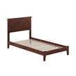Nantucket Twin Solid Wood Low Profile Platform Bed in Walnut