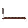 Nantucket Twin Solid Wood Low Profile Platform Bed in Walnut