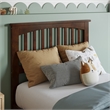Mission Twin Solid Wood Low Profile Platform Bed in Walnut Brown