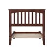 Mission Twin Solid Wood Low Profile Platform Bed in Walnut Brown