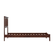 Mission Twin Solid Wood Low Profile Platform Bed in Walnut Brown