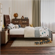Portland Twin Solid Wood Low Profile Platform Bed in Walnut Brown