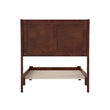 Portland Twin Solid Wood Low Profile Platform Bed in Walnut Brown