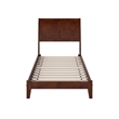 Portland Twin Solid Wood Low Profile Platform Bed in Walnut Brown