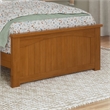 Nantucket Twin Low Profile Platform Bed with Matching Footboard in Light Toffee