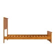 Nantucket Twin Low Profile Platform Bed with Matching Footboard in Light Toffee