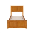 Madison Twin Low Profile Platform Bed with Matching Footboard in Light Toffee