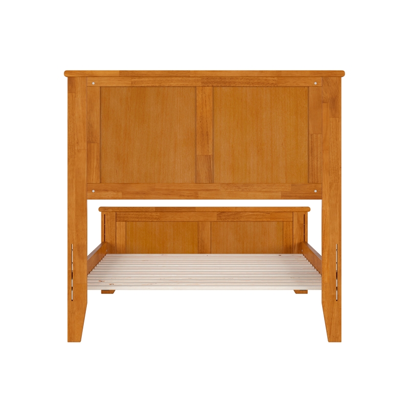 Madison Twin Low Profile Platform Bed with Matching Footboard in Light Toffee